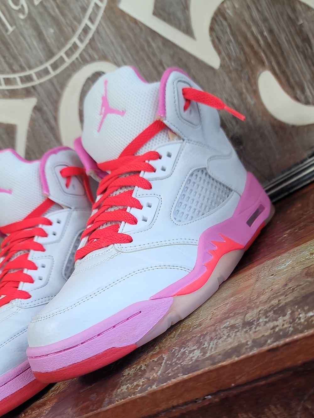 🔥🔥 Nike Air Jordan 5 Retro "Pinksicle" Wmns 8.5. Really Good Condition - Picture 6 of 16